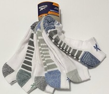 Reebok Tech Series Men's 6-Pair Low Cut Socks  Arch Compression White
