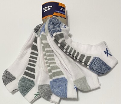 Reebok Tech Series Men's 6-Pair Low Cut Socks Arch Compression