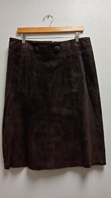 NWT Bushwacker Bark Suede Paint The Town Back Zip Skirt Size 12