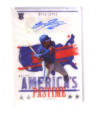Otto Lopez 2022 Panini Chronicles /49 Rookie Autograph America's Pastime Auto RC
