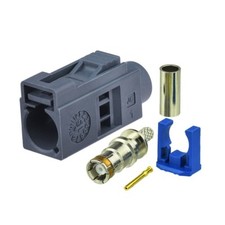 2xCar Head Unit Fakra G Female Grey Crimp Solder Connector for RG316 RG174 Cable