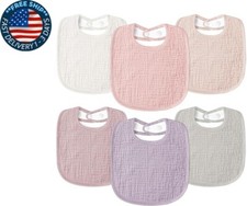 Baberos de muselina para beb s, paquete de 6, suaves, cuadrados, ajustables