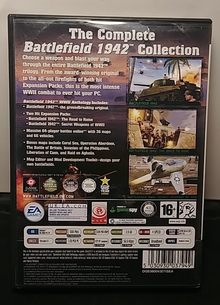 Jeu PC Battlefield 1942 - The World War II Anthology - Bon état, Édition EA Most Wanted