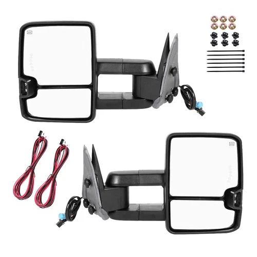 Chrome Power Heated Dynamic Signal Tow Mirrors For 2003-2006 GMC Sierra 1500