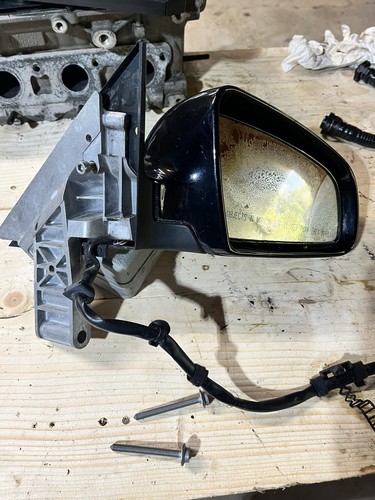 Passenger Side View Mirror Power Convertible Fits 03-09 AUDI A4 2014738 Black - Bild 2 von 3