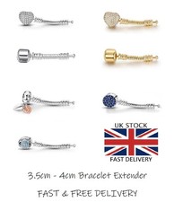 Estensore a botte 925 per bracciale - prolunga catena 925 * NUOVO * STOCK UK *