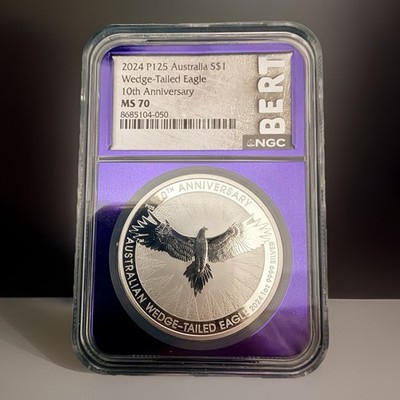 2024 Australia Wedge-Tailed Eagle MS70 10th Anniversary .9999 Ag