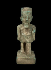 AuthenticAncient Egyptian Stone Male Figurine – Old Standing StatueFigure BC