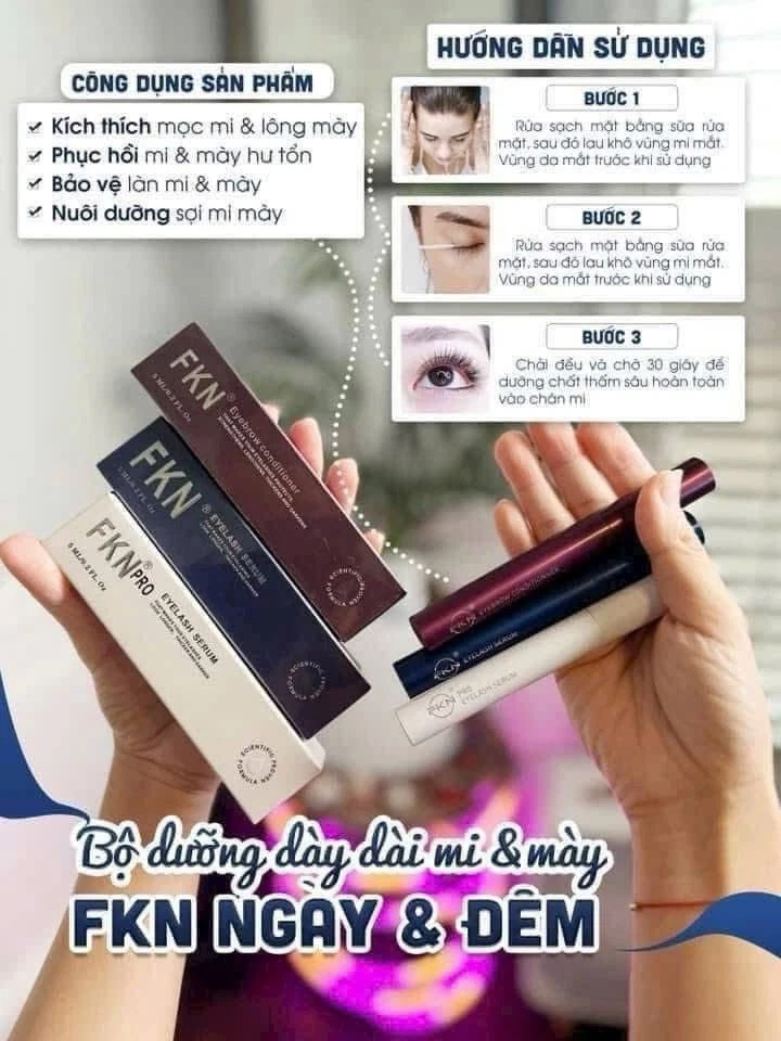 Dưỡng Mi - Mày FKN SERUM EYELASHES DAY - NIGHT & EYEBROWS - SET OF 3 ( 5 mL) - Image 4 of 4