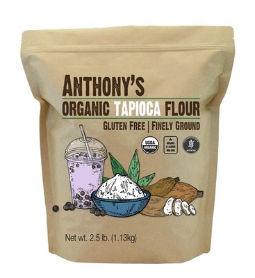 Anthony's Organic Tapioca Flour Starch, 2.5 lb, 40 Ounce (Pack of 1), White 