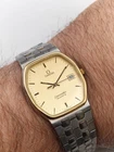 Omega Seamaster Gold Sand Dial Octagon Mens Watch