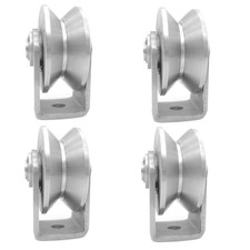 Stainless Steel V Groove Wheel Heavy Duty Pulley Sliding Gate Cart Roller 1100lb