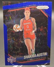 2025 Panini Prizm WNBA Shakira Austin #81 Blue Velocity Prizm Washington Mystics