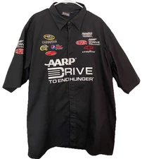 NASCAR Jeff  Gordon Vintage Pit Crew Snap Up Shirt XL Chase Authentics Pepsi