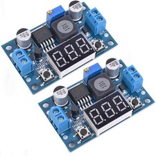 LM2596 Adjustable DC-DC Step-Down Buck Converter Module with LED Voltmeter Di...