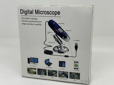 Jiusion Mikroskop Vergrößerung 40X bis 1000x HD 2MP USB Digital Endoskop Blau