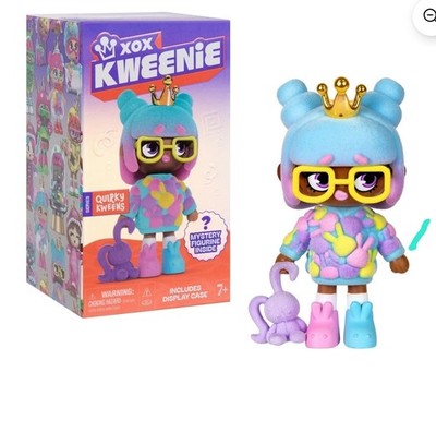 XOX Kweenie Quirky Kweens Mystery Figurine & Display Case NEW