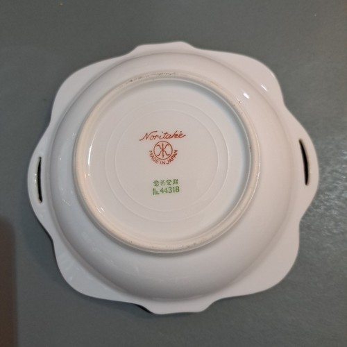 Noritake Porcelain Japan " Basket Of Flowers " 2 x Trinket Bowls - Picture 3 of 8