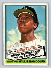 1976 Topps #592T Willie Randolph Traded New York Yankees