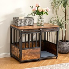 KOOPRO 32in Dog Crate Furniture Wooden Heavy Duty Double