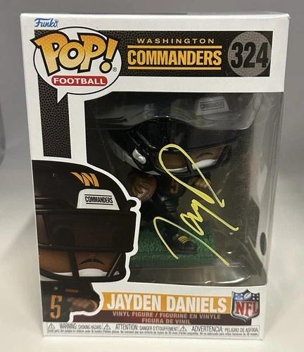 Jayden Daniels Signed Football Funko Pop #324 Washington Commanders- Revolution