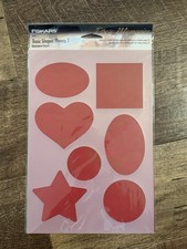 FISKARS Basic Shapes Theme 1 Decorative Stencil Pack 2636 Cutouts Sealed NEW