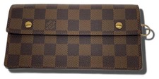 LOUIS VUITTON Portefeuille Accordion Damier Ebene N60002 Wallet 5536