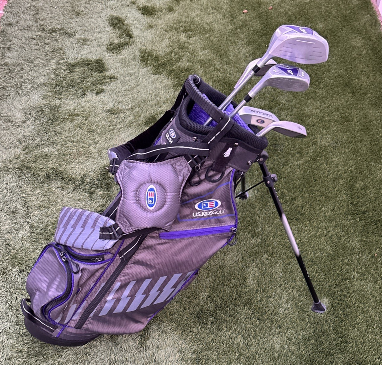 Ultralight 5-club Set 54 Stand Bag  Kids Golf Clubs-purple