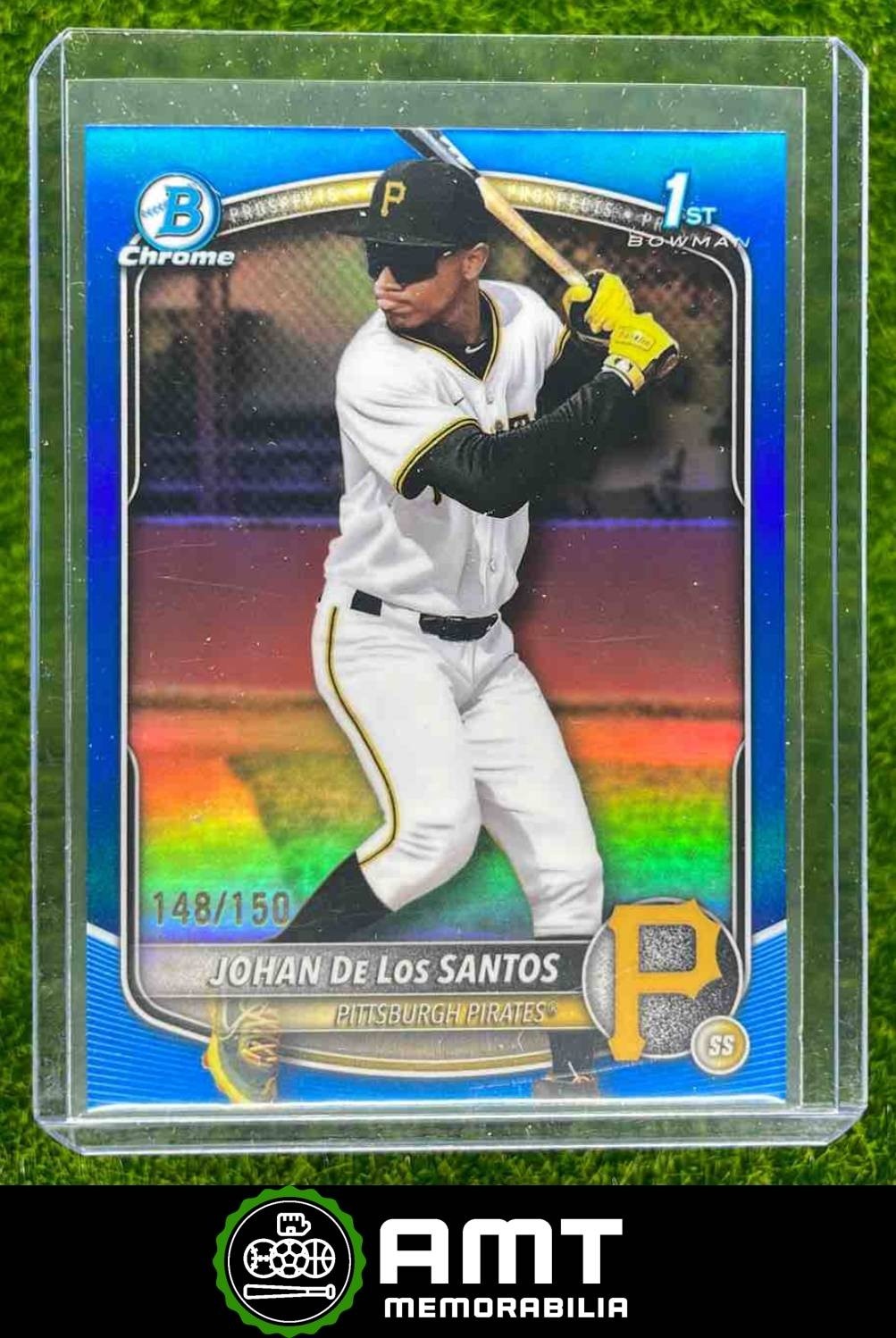 Johan De Los Santos 2025 Bowman Chrome 148/150 Blue Refractor Pirates #BCP-163