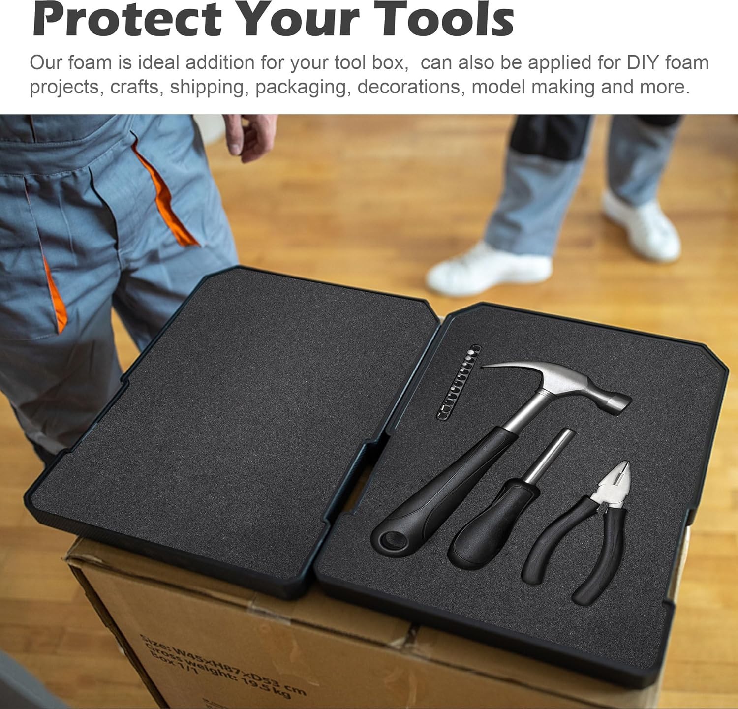 16 x 12 x 1.5 Inch Soft Polyurethane Foam Sheets – 2 Pack for Storage & Crafts