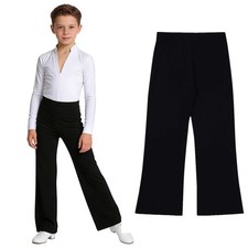 Kids Boys Jazz Latin Jazz Dance Boot Cut Pants Flared Trousers Basic Dancewear