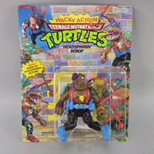 TMNT Headspinnin' Bebop 1991 Ninja Turtles Playmates Vintage UNPUNCHED MOC NICE