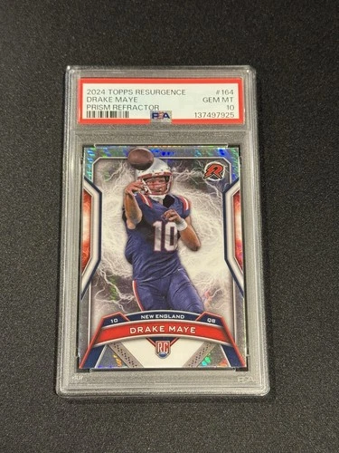 2024 Topps Resurgence Prism Refractor Drake Maye #164 PSA 10