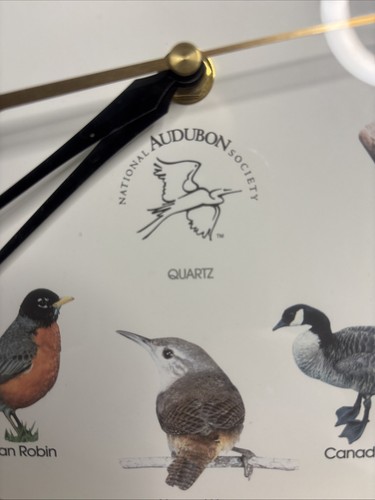 VTG National Audubon Society Bird Song Singing Call Quartz Wall Clock Works - Picture 5 of 6