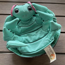 Folkmanis Pill Bug Puppet Insect Plush Shell Closes Green Brown Potato Bug Used