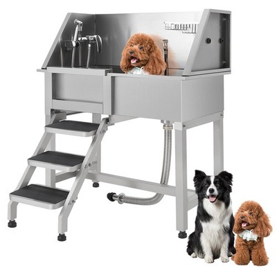 Hunde Badewanne aus Edelstahl Haustiere Pflege Dusche Tierbadewanne linke Tür DE