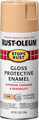Rust-Oleum 7771830 Stops Rust Spray Paint, 12 Oz, Gloss Sand