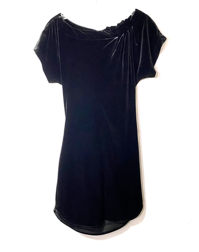 BCB Generation Velour Plissee Ausschnitt Minikleid Damen XS schwarz gerafft Stretch - Bild 7 von 15