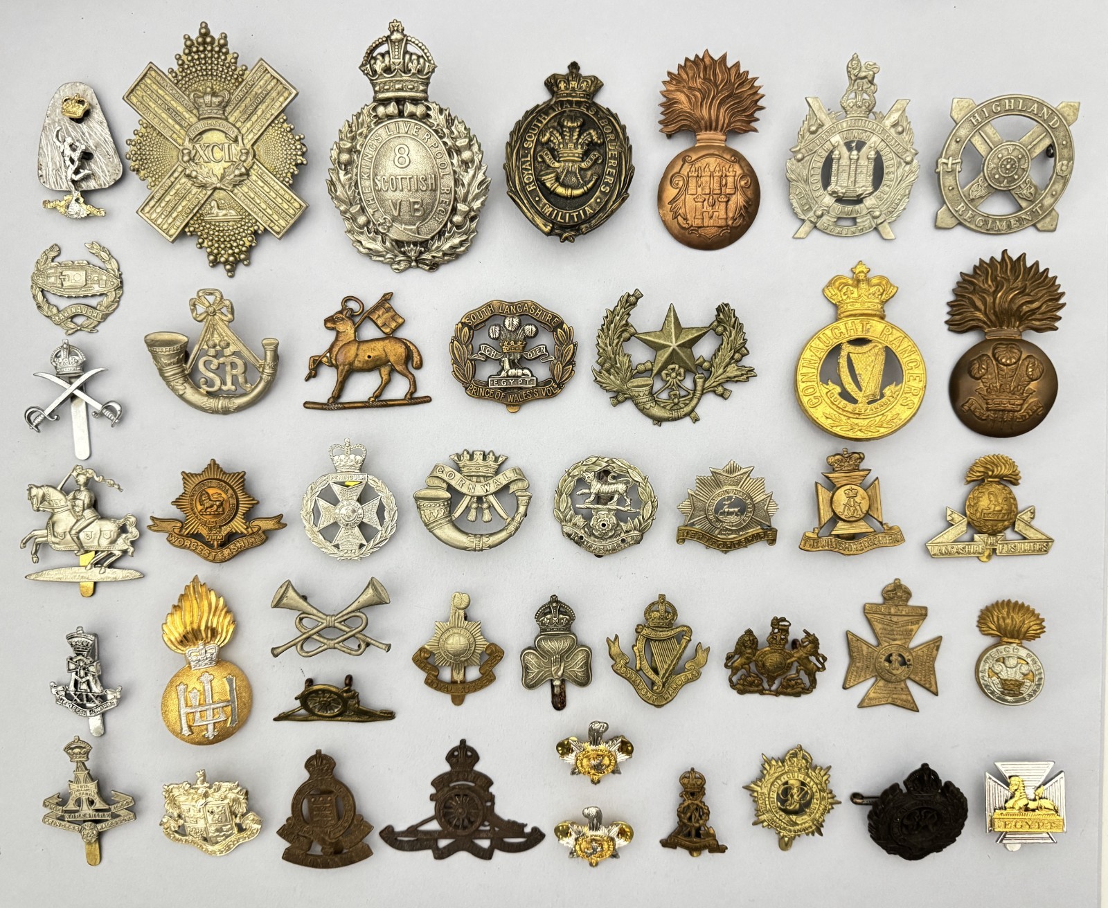 80 British Army Cap Badges Military Insignia Large Mixed Job Lot Collection
