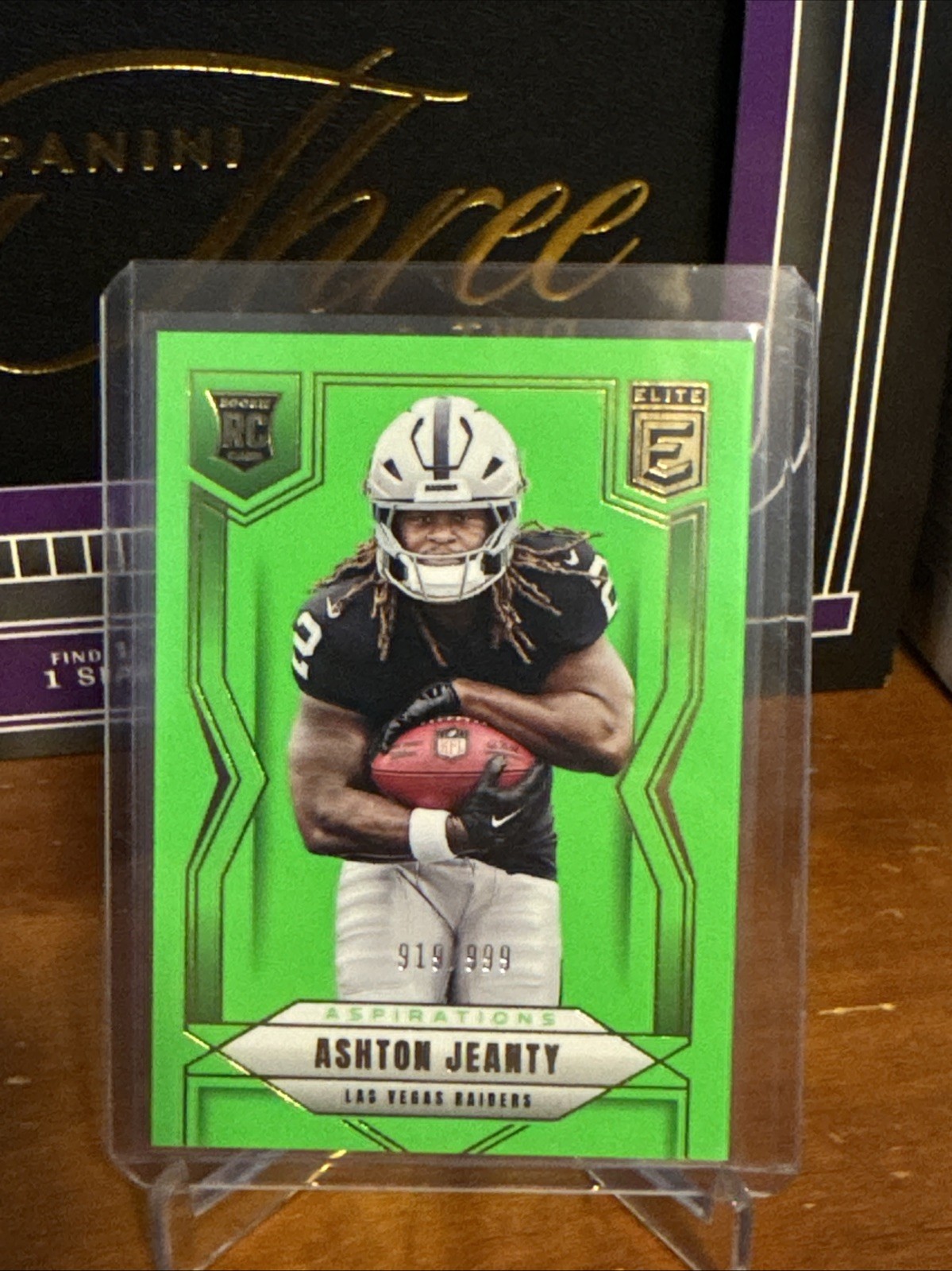 2025 Panini Elite - Rookies Ashton Jeanty #113 Aspirations Lime Green /999 (RC)