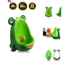 Frog Potty Training Urinal for Boys with Aim Target Portable Blackish Green