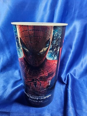 The Amazing Spider-Man Movie Promo Cup 48oz Plastic Tumbler Marvel 2012 7.5''