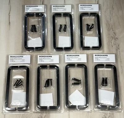 Lot 14 IKEA 6-3/4'' Matte Black Bent Steel BORGHAMN Cabinet Pulls 203.160.46 NIP