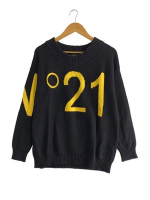 N21 (numero ventuno) Knit Sweater (Thick) -- Cotton Black