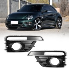 For 2017 2018 2019 Vw Beetle Front Bumper Fog Light Lamp Grill Cover Bezel Pair For 2017 2018 2019 Vw Beetle Front Bumper Fog Light Lamp Grill Cover Bezel Pair