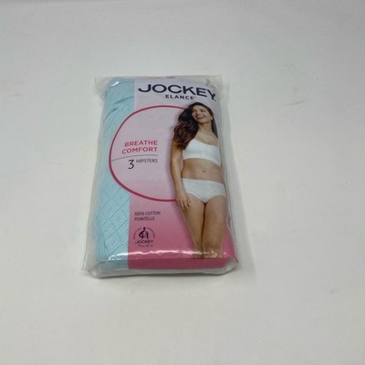 Jockey Elance Breathe Hipster Panties 3-Pack Style 1540 - Size 6/M - Pastel