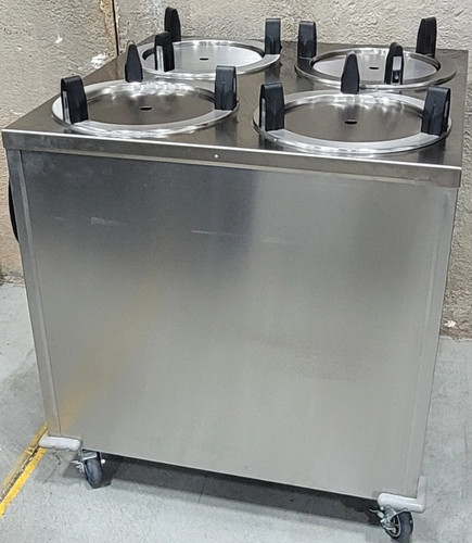 DELFIELD CAB4-1200ET ENCLOSED 4 STACK HEATED DISH PLATE DISPENSER