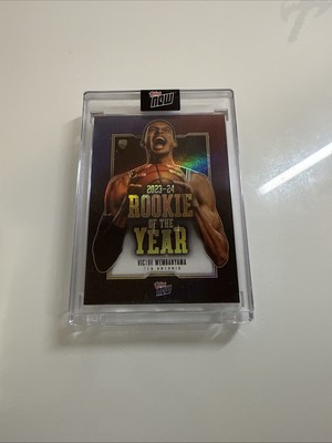 2023-24 TOPPS NOW #VW-6 VICTOR WEMBANYAMA ''ROOKIE OF THE YEAR'' RC SPURS HOLO