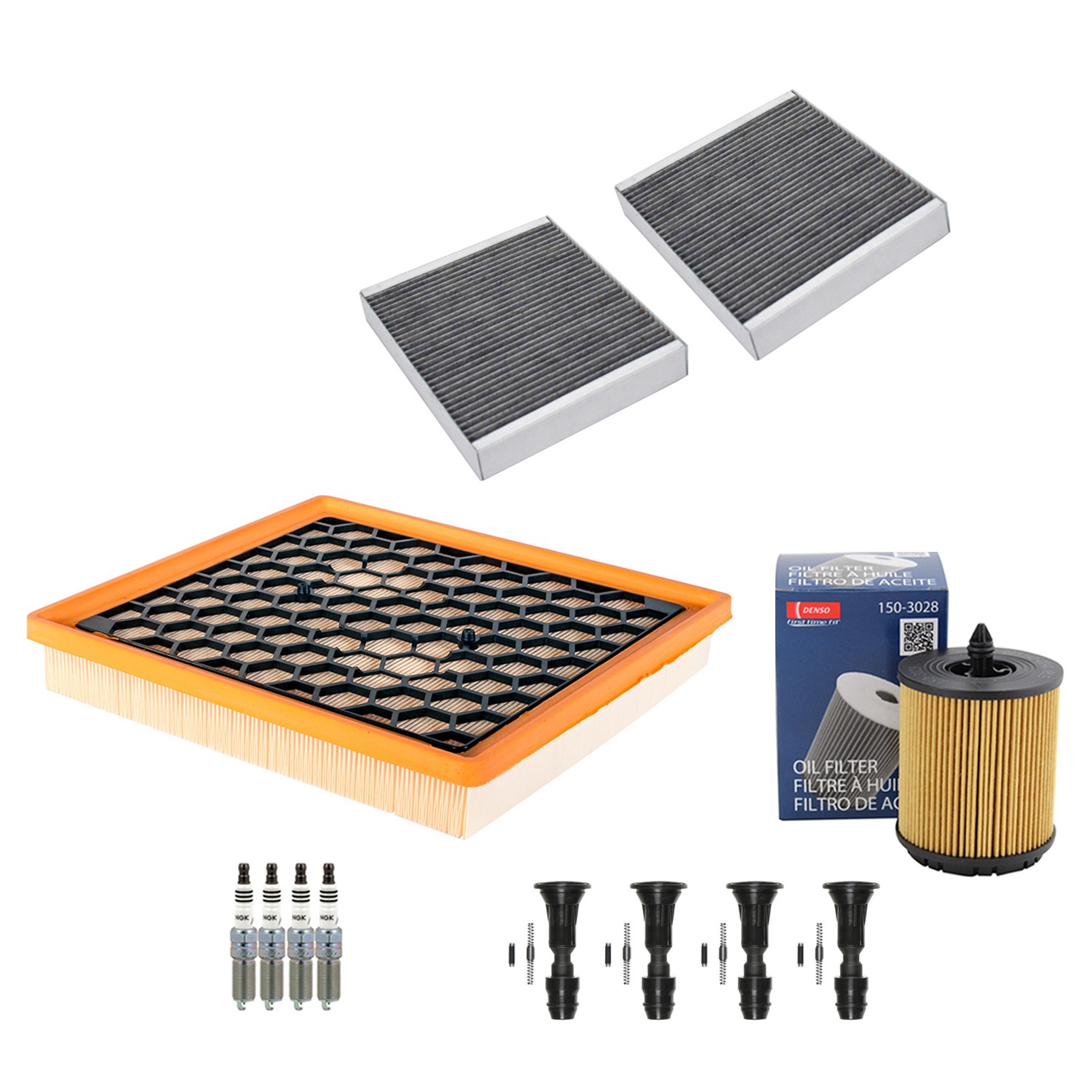 Denso Tune Up Kit NGK 4 Spark Plugs  Boots Kit for Lacrosse Regal 2.0 2.4L DOHC
