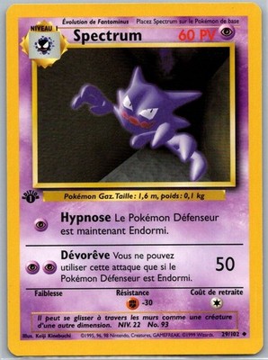 Spectrum Haunter 1st Edition Base Set French Pokémon TCG 29/102 Uncommon NM/LP